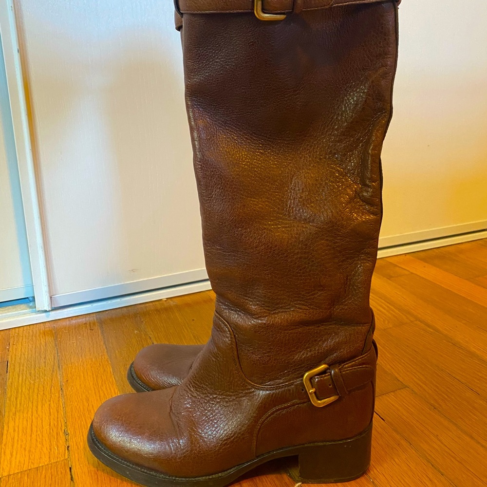 Gently used Prada Riding Boots brown 37 71/2